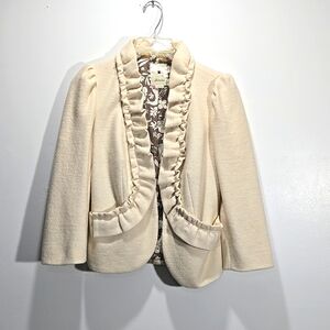 Anthropologie Elevenses Jacket Blazer Wool Blend 2